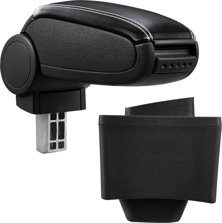 Actual product image Pro-Tec Centre armrest Audi A3 S3 8L 96-03 with storage compartment imitation leather black with white
