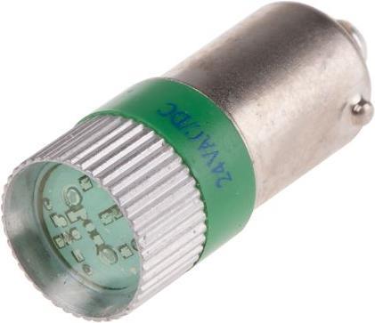 Produktbild Rs Pro Multichip-LED 24VAC/DC grün T10x21 (BA9s, 0.36 W, 1.06 lm, 1 x)