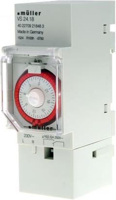 Actual product image müller Timer 230VAC 24-hour 35mm