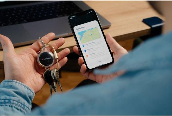 Actual product image Verbatim My Finder Coin, black Bluetooth Item Finder 32133 (iOS)