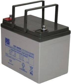 Rs Pro Blei-Säure Akku AGM 12V 33Ah (12 V, 33000 mAh)