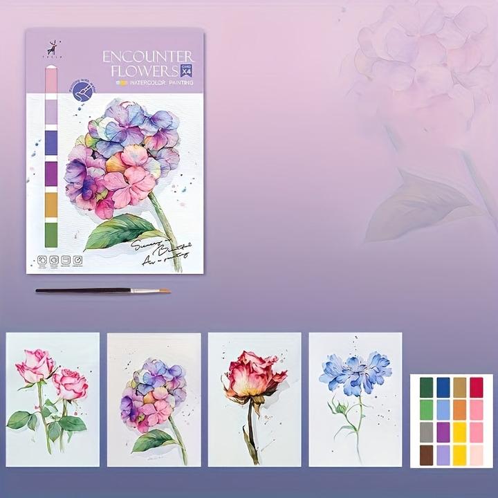 Image du produit Activity Board Kit de peinture aquarelle : Sujet de relaxation DIY, peinture aquarelle, adultes débutants, arts &