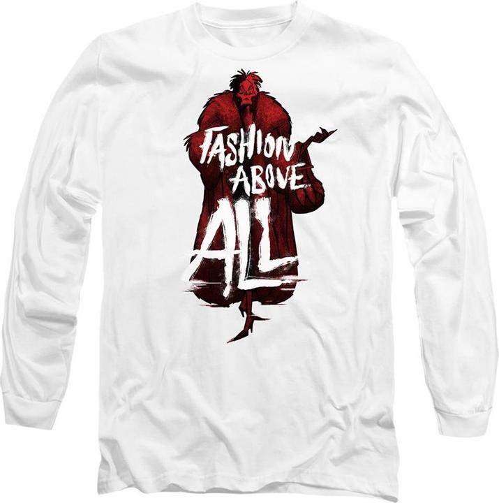 Actual product image Disney Villains Unisex Adult Fashion Above All Cruella De Vil T-Shirt (S)