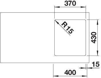 Produktbild Blanco Solis 340-IF (Aufsatzspülbecken, 38 cm, 44 cm)