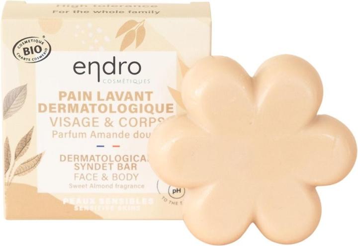 Produktbild Endro Dermatologische Waschpflege für Gesicht & Körper Süssmandelduft fest (Hartseife, 85 ml)