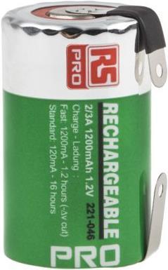 Produktbild Rs Pro Akku NiMH Größe 2/3A 1200mAh (2/3 A, 1200 mAh)