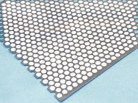 Actual product image Rs Pro Stainless steel sheet perforated 2mm (500 mm, 500 mm, 0.55 mm)