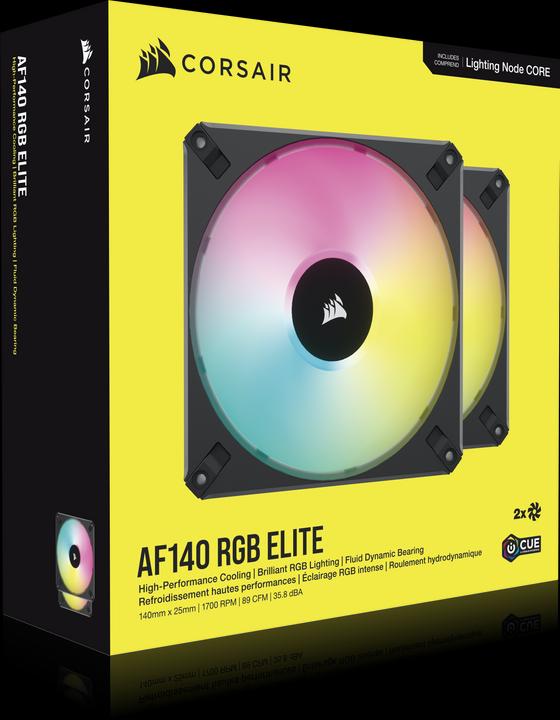 Actual product image Corsair AF140 RGB Elite (140 mm, 2 x)