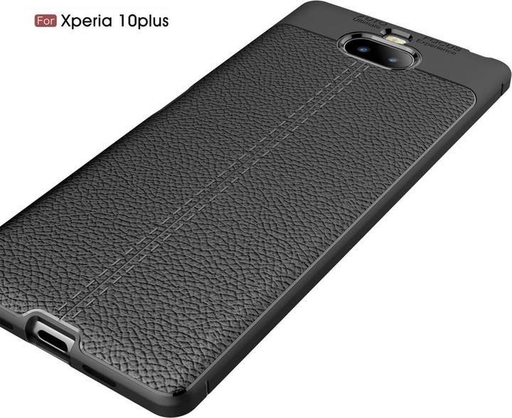 Produktbild Screenguard Sony Xperia 10 Plus Hülle Leather Design TPU Cover (Sony Xperia 10 Plus)