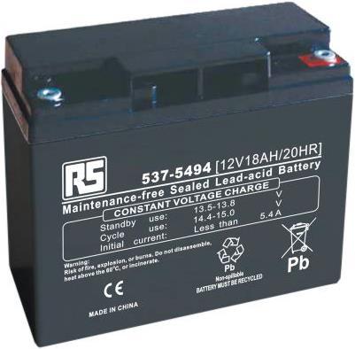 Image du produit Rs Pro RS Batterie plomb-acide scellée,12V 18Ah (12 V, 18000 mAh)