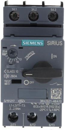 Immagine prodotto Siemens Interruttore per la protezione del motore 20a