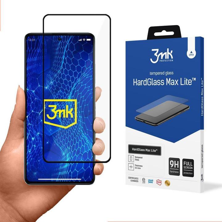 Actual product image 3MK Tempered Glass for Xiaomi Redmi Note 12 Pro+ / Note 12 Pro 9H HardGlass Lite Series (1 Piece, Xiaomi Redmi Note 12 Pro+)