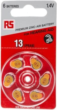 Rs Pro RS Zinc Air PR48 Batteria 6 Pack (6 pz., PR48)