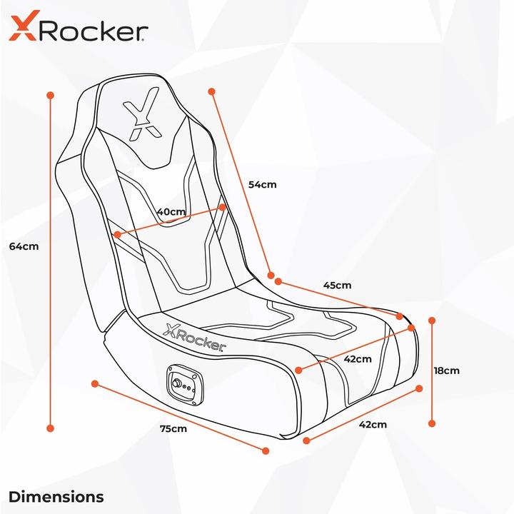 Actual product image X Rocker Shadow 2.0 Stereo Audio Gaming Floor Rocker Red
