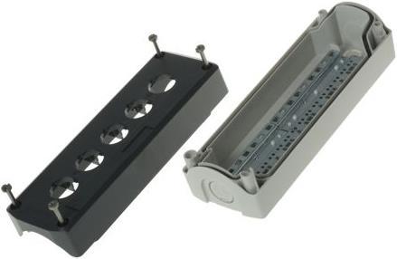 Actual product image Schneider Electric Pushbutton housing 22mm 5 hole gray