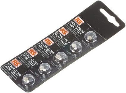 Immagine prodotto Rs Pro Cella a bottone all'ossido di argento SR63 1.55V (5 pz., SR63, 14 mAh)