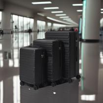 Actual product image Jet Lag black suitcase x3 45l 70l 90l (45 l, Hand luggage (up to 50 litres))
