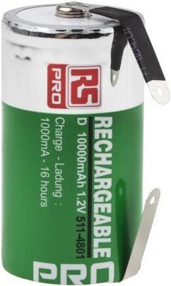 Immagine prodotto Rs Pro Batteria NiMH tipo D 10000mAh (1 pz., D, 10000 mAh)