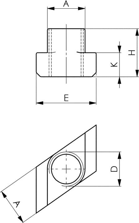 Produktbild Amf T-Nutenstein Rhombus