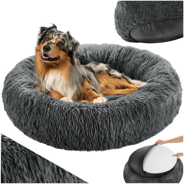 Image du produit tectake Panier pour chien Maja avec rembourrage épais et maille peluche longue (Chien)