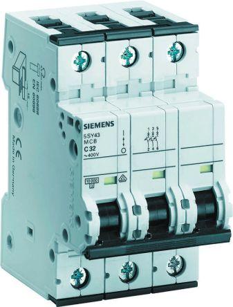 Immagine prodotto Siemens Interruttore automatico 10kA 3 poli C 0,5A