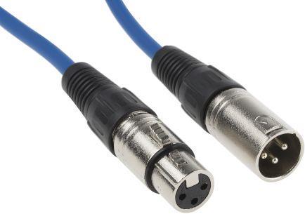 Produktbild Rs Pro XLR Kabel Stecker/Buchse Blau 10m (10 m, XLR)