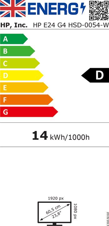 Energy Label HP E24 G4 (1920 x 1080 pixels, 23.80")