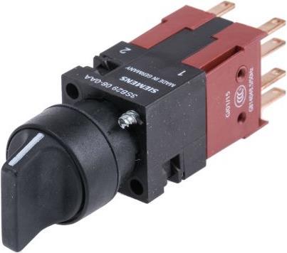 Produktbild Siemens Knebelschalter rund schwarz 16mm Plastik