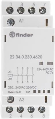 Actual product image Finder Modular contactor 2NO/2NC 25A 230Vac/dc