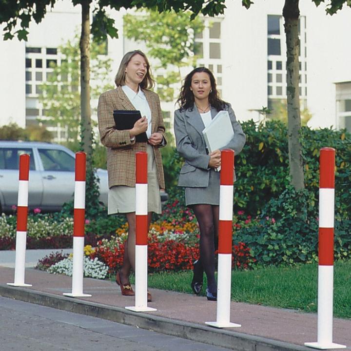 Actual product image Moravia MORION barrier post Ø 76 mm Galvanised, painted yellow-black, 0 eyelets