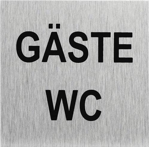 Produktbild ProPlus Aluminium Türschild Gäste WC " 60x60mm"