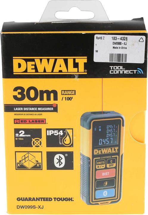 Produktbild DeWalt Bluetooth Laser meter 30m (30 m, 690 nm)