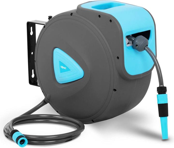 Produktbild Hillvert Schlauchtrommel Automatik Schlauch Wandschlauchbox Gartenschlauch 30 + 2 M (32 m)