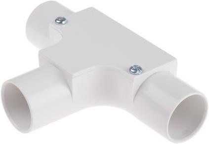Actual product image Rs Pro Wht PVC inspection tee for conduit,25mm (Cable path)