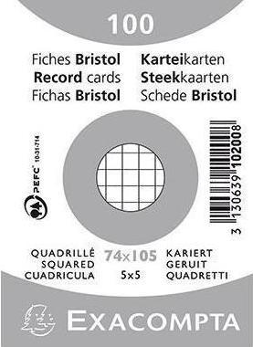 Immagine prodotto Exacompta Schede di valutazione (74 x 105 mm, 205 g/m², 100 x)