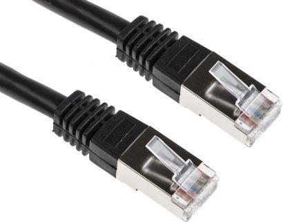 Actual product image Rs Pro Patch cable Cat.6 S/FTP black 1m (S/FTP, CAT6, 1 m)