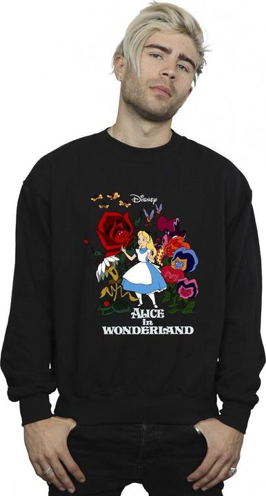 Actual product image Disney Mens Alice In Wonderland Flowers Sweatshirt (XL)