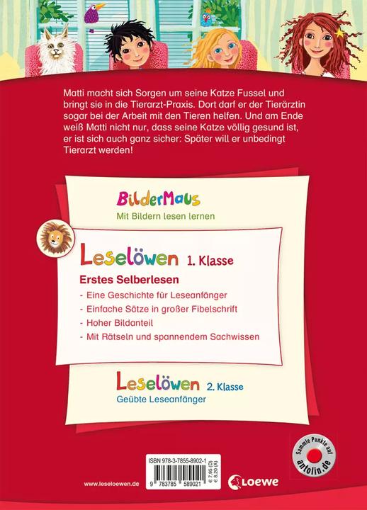 Immagine prodotto Leselöwen 1. Klasse - Ein Tag in der Tierarzt-Praxis (Tedesco, Ann-Katrin Heger, 2018)