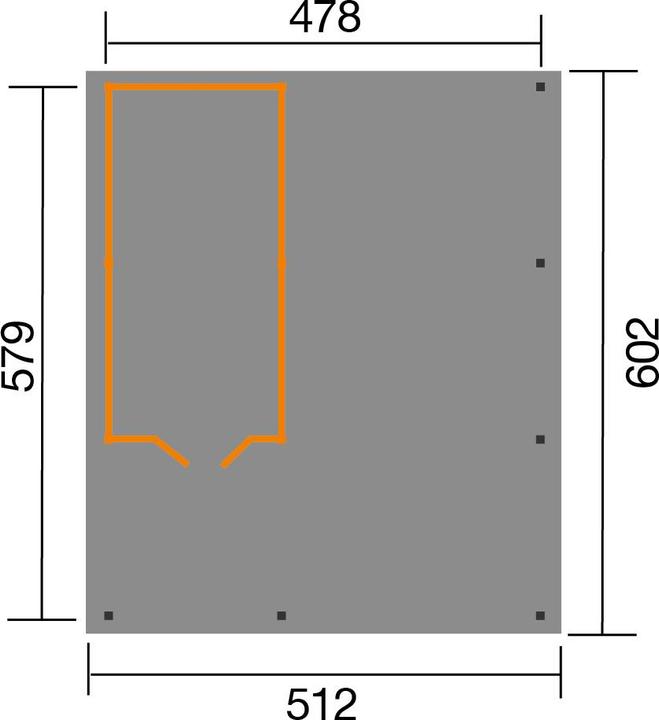 Actual product image Weka Holzbau Carport 607 size 2, incl. XL equipment room