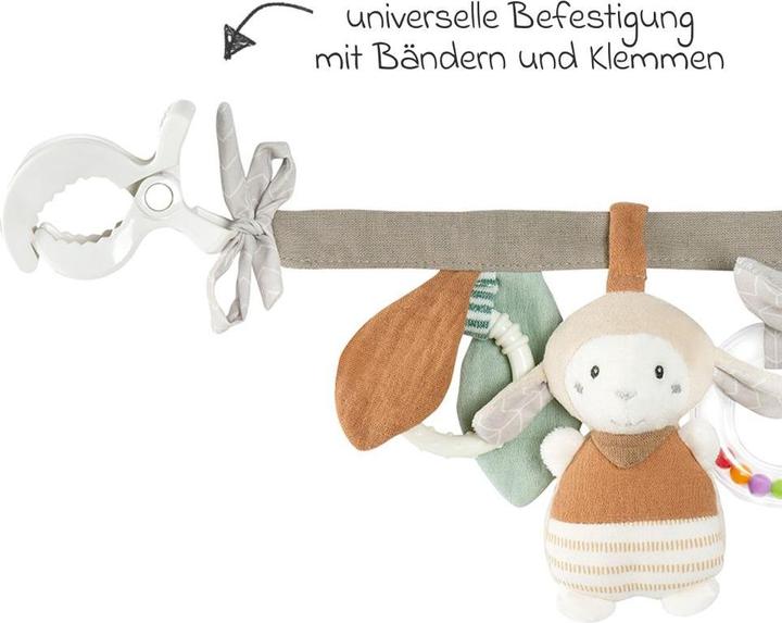 Immagine prodotto Fehn Kinderwagenketten Kinderwagenkette mit Rassel & Quietsche - Esel & Schaf