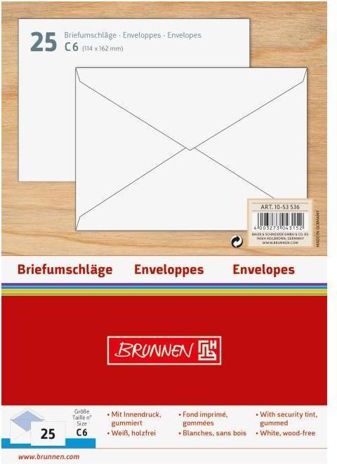 Enveloppe C6 (114 x 162 mm, 25 x)