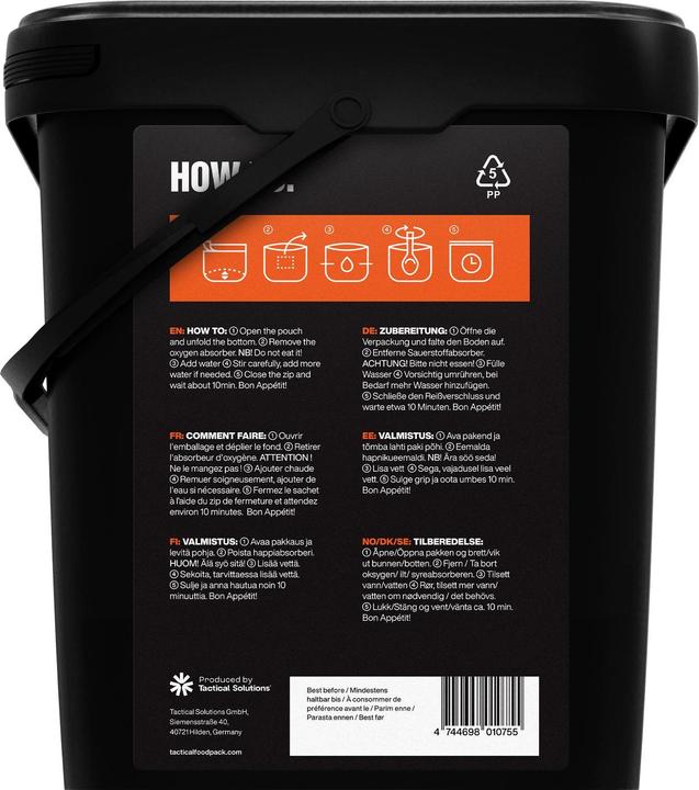 Actual product image Tactical Foodpack Weekpack Tango (2450 g)