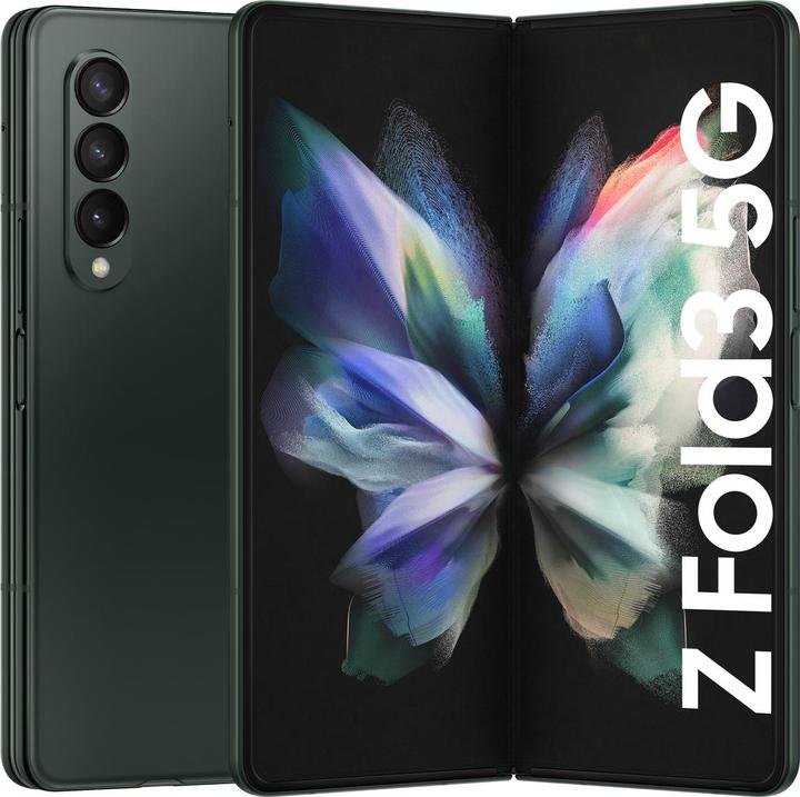 Actual product image Samsung Galaxy Z Fold3 5G EU (512 GB, Phantom Green, 7.60", SIM + eSIM, 12 Mpx, 5G)