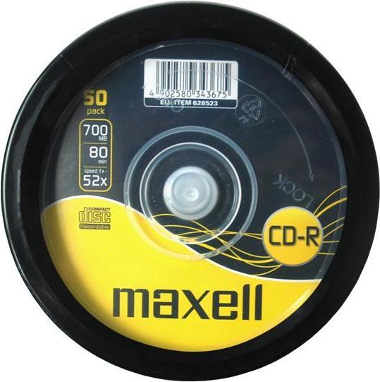 Actual product image Maxell CD-R 80min 700MB spindle 50pk 50 piece(s) (50 x)