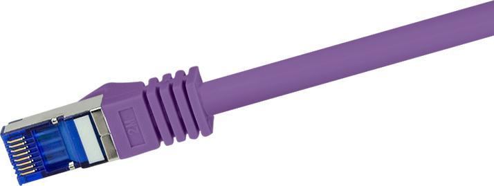 Produktbild LogiLink Patchkabel Ultraflex, Kat.6A, S/FTP, 0,5 m, violett (S/FTP, CAT6a, 0.50 m)