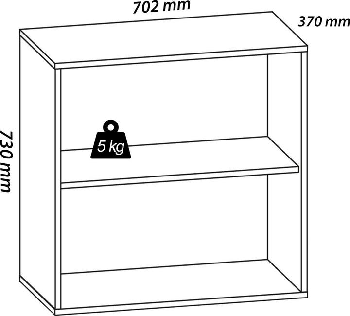 Immagine prodotto VCM Armadio per ufficio in legno Scaffale per file Lona 2 scomparti (70 x 40 x 74 cm)