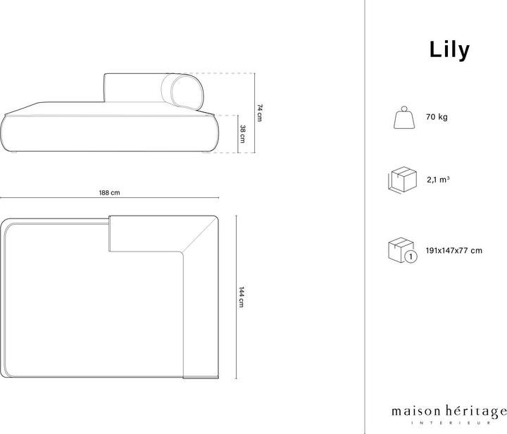 Actual product image Maison Heritage Lily (Chaise longue)