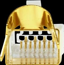 Produktbild LogiLink RJ45 Steckverbinder, Kat.6A/Kat.7/Kat.7A/Kat.8.1 geschirmt, vergoldetes Messingehäuse, vergoldete Ko (Netzwerkkabel Stecker)