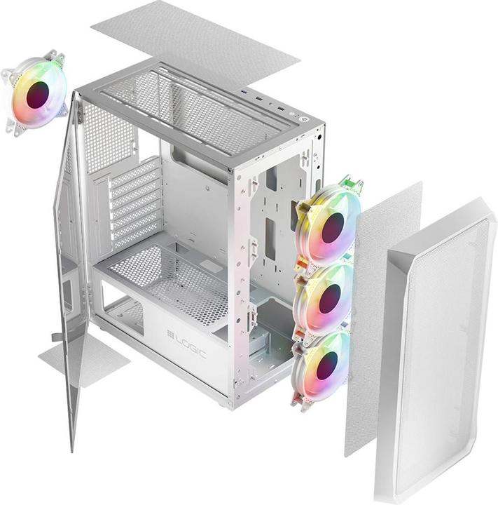 Image du produit Logic PORTOS ARGB MINIDI Boîtier USB 3.0 blanc (ATX)