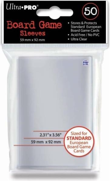 Actual product image Ultra Pro Board Game Sleeves European Standard